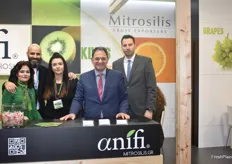 Dimitra Mitrsoli, George Efstratiou, Irini Mitrsoli, Christos Mitrosili and Nikos Katsaloulis from Greek exporting company Mitrosilis. They mainly export kiwis and citrus from Greece.